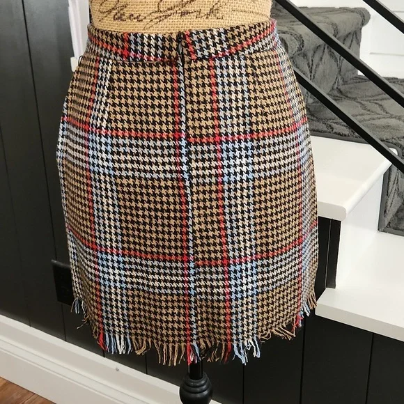 HYFVE Plaid Fringe Hem Mini Skirt - Picture 4 of 8